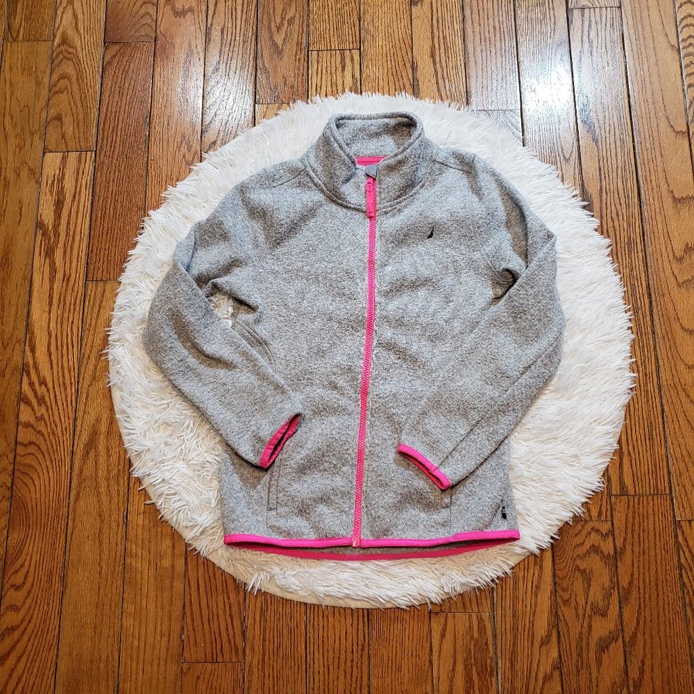 Nautica Big Girls Heathered Polar Fleece Jacket
